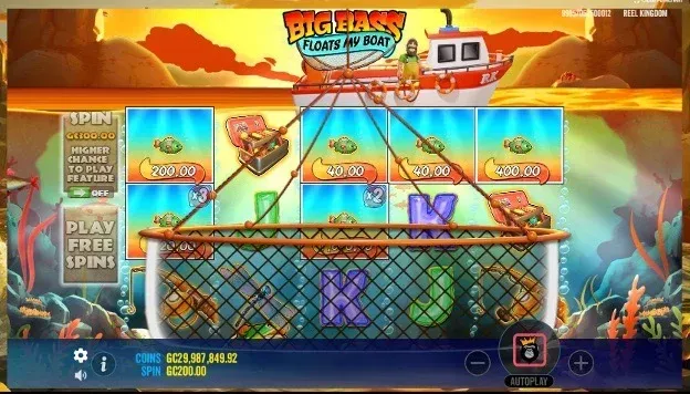 Big Bass Floats My Boat Slot machine Big Bass Floats My Boat con barca e simboli pesci