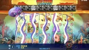 Big Bass Floats My Boat Schermata gioco slot machine Big Bass con polpo animato e giri gratuiti